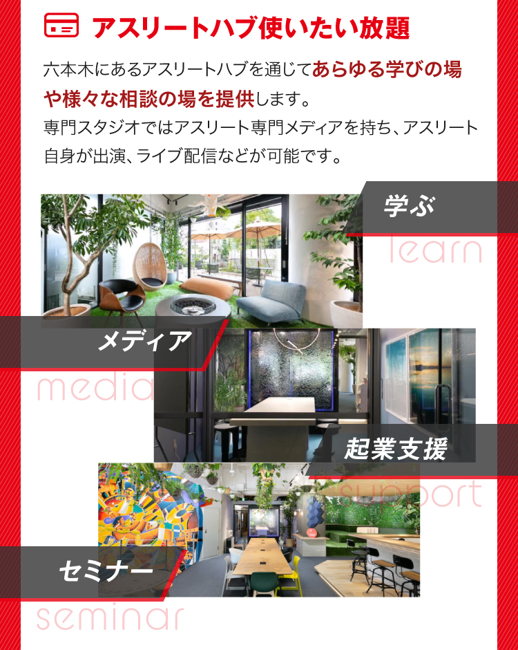 アスリートハブ使いたい放題